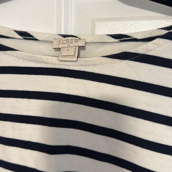 JCrew Factory Striped Peplum Sleeve Tshirt size S - Picture 2 of 4